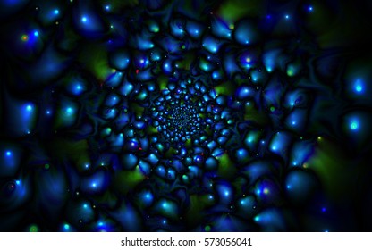 Infinity chaotic background, abstract fractal cycle . Vector illustration