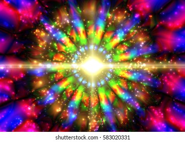 Infinity chaotic background, abstract fractal cycle . Vector illustration