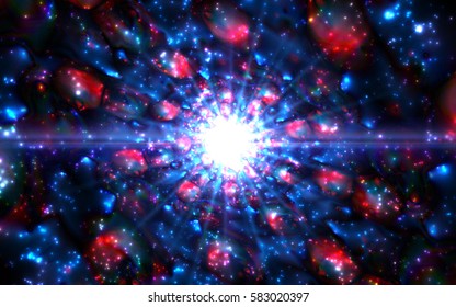 Infinity chaotic background, abstract fractal cycle . Vector illustration