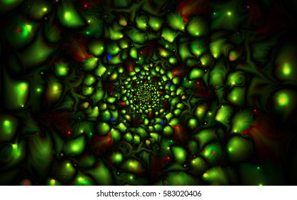 Infinity chaotic background, abstract fractal cycle . Vector illustration