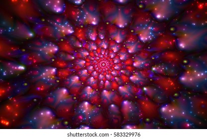 Infinity chaotic background, abstract fractal cycle . Vector illustration