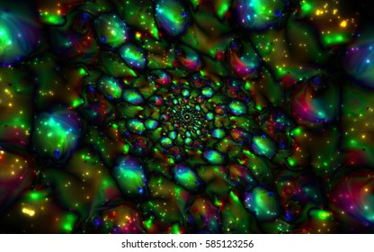 Infinity chaotic background, abstract fractal cycle . Vector illustration