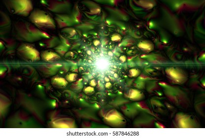 Infinity chaotic background, abstract fractal cycle . Vector illustration