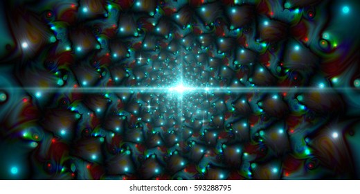 Infinity chaotic background, abstract fractal cycle . Vector illustration