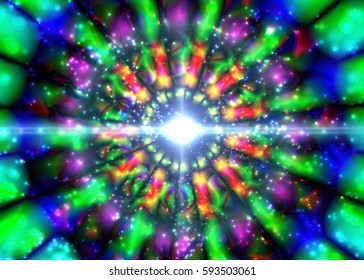 Infinity chaotic background, abstract fractal cycle . Vector illustration