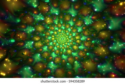 Infinity chaotic background, abstract fractal cycle . Vector illustration