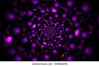 Infinity chaotic background, abstract fractal cycle . Vector illustration