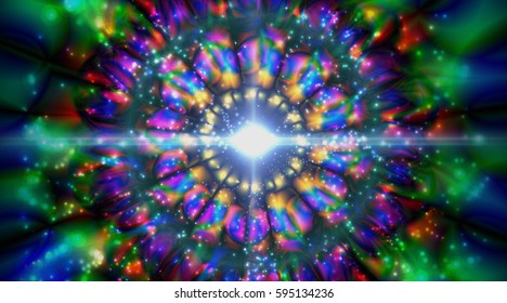 Infinity chaotic background, abstract fractal cycle . Vector illustration