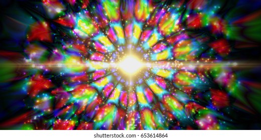 Infinity chaotic background, abstract fractal cycle . Vector illustration