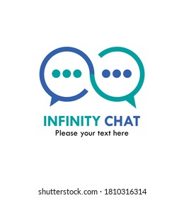 Ilustración de la plantilla de logotipo de chat infinito