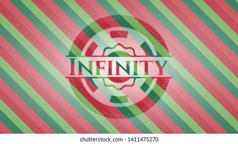 Infinity christmas emblem. Vector Illustration. Detailed.