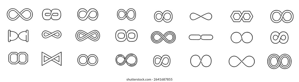 infinity circle concepts design usa geometric shape editable icon set