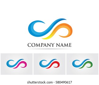 Infinity circle logo vector icons template 