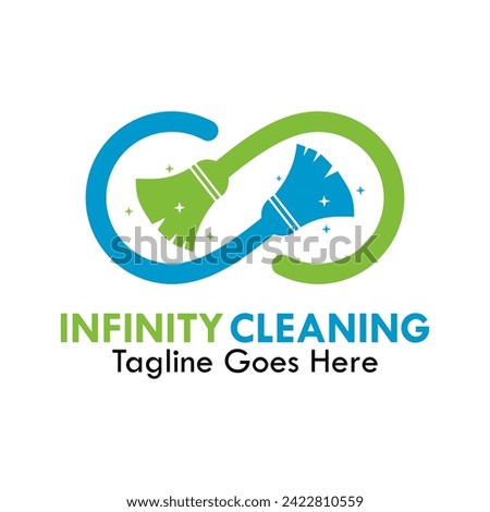 Infinity cleaning design logo template illustration