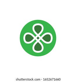 infinity clover leaf vector icon illustration design template