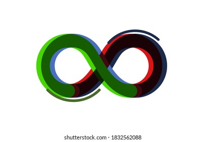 Unendliches Farbsymbol, Zeichenelementgrafik, Vektorgrafik