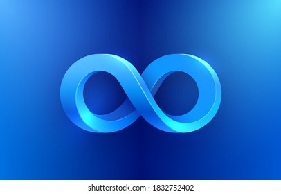 Infinity color icon, sign element graphic. Vector illustration