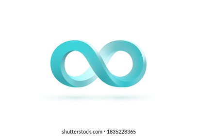 Infinity color icon, sign element graphic. Vector illustration