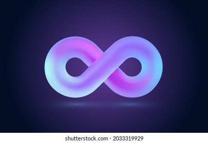 Unendliche Farbe Symbol, geometrisches Zeichenelement, Vektorgrafik