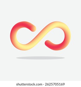Infinity color icon, sign element graphic. Vector illustration