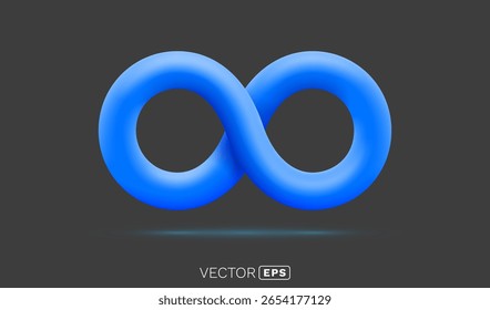 Infinity color icon, sign element graphic. Vector illustration