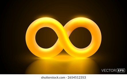 Infinity color icon, sign element geometric, Vector illustration