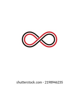 infinity colorful line overlapping design logo vector