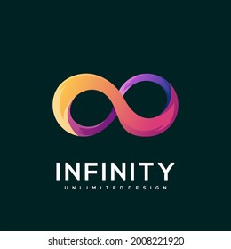 Infinity Colorful Logo Gradient Illustration Abstract