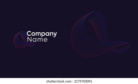 Infinity Company logo with line art style template outline color gradient template.