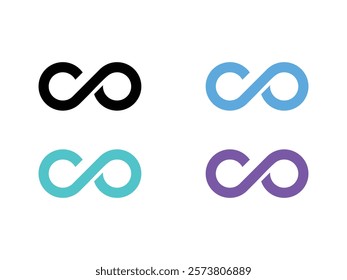 Infinity concept letter c and o logo symbol vector illustration