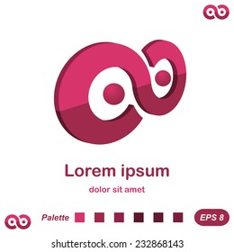 Infinity concept of logo, 2d and 3d illustrations, vector, eps 8