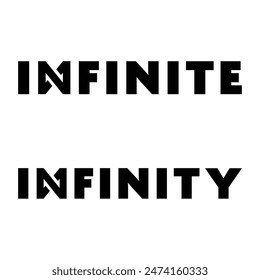 infinity conceptual wormark logo typography
