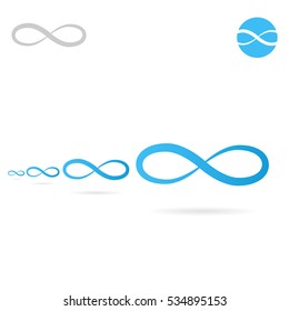 Infinity concet sign, infinite shape icon, 2d vector figure, eps 10