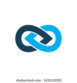 infinity connect pin logo design