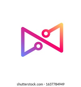 infinity connection data logo modern sign template