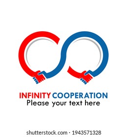 Infinity cooperation logo template illustration