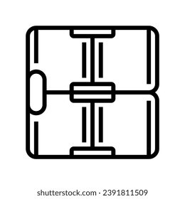 infinity cube fidget toy line icon vector. infinity cube fidget toy sign. isolated contour symbol black illustration