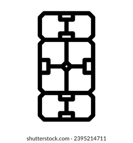 vector de icono de línea de juguete del cubo infinito. signo de juguete de fidget de cubo infinito. símbolo de contorno aislado ilustración negra