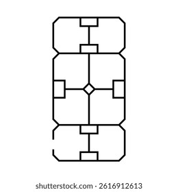 infinity cube fidget toy line icon vector. infinity cube fidget toy sign. isolated contour symbol black illustration