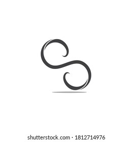 curvas de infinito símbolo de sombra de forma de cinta 3d logotipo de diseño vector