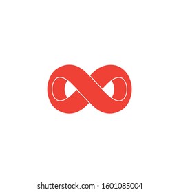 infinity curves overlapping 3d design symbol logo vector
