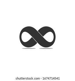 curvas infinitas solapadas símbolo de diseño liso vectorial