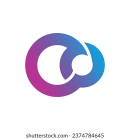 Infinity design element vector icon with creative modern concept