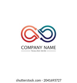 infinity design logo and 8 icon, vector, sign, creative logo for business and corporate infinity symbol