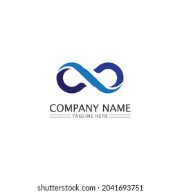 infinity design logo and 8 icon, vector, sign, creative logo for business and corporate infinity symbol