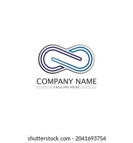 infinity design logo and 8 icon, vector, sign, creative logo for business and corporate infinity symbol