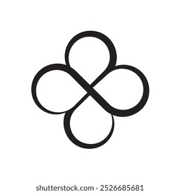 infinity design pattern outline stroke icon vector eps