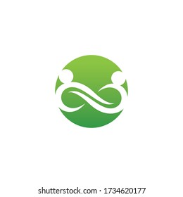 Ilustración del icono del vector de diseño infinito Diseño de la plantilla de logotipo