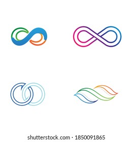 Ilustración del icono del vector de diseño infinito Diseño de la plantilla de logotipo