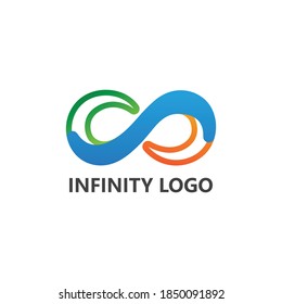 Ilustración del icono del vector de diseño infinito Diseño de la plantilla de logotipo